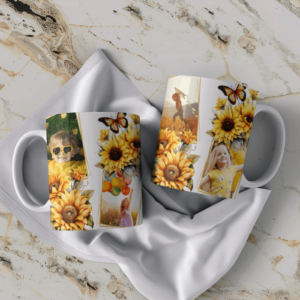 Sunflower Personalized Photo Ceramic Mug